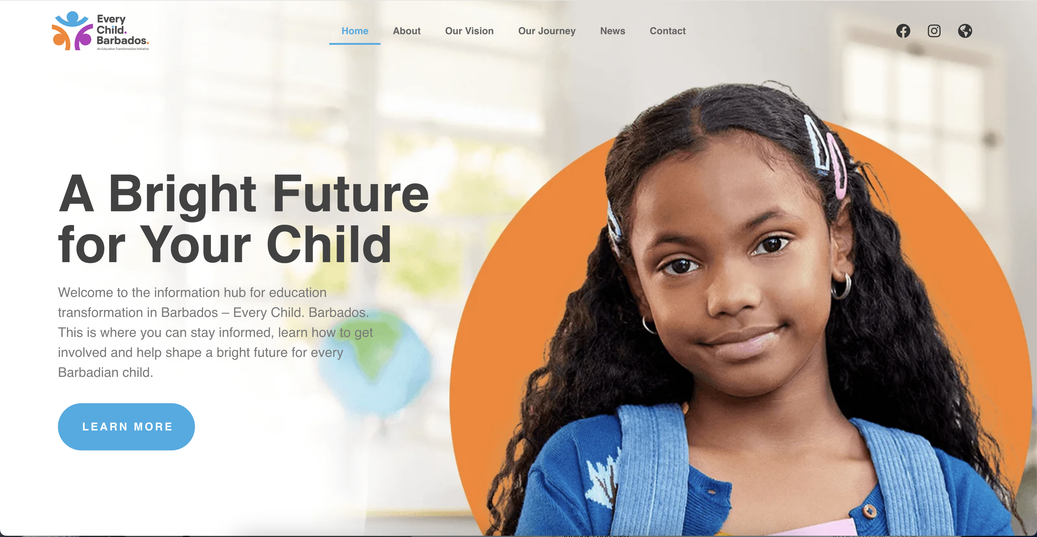 Screenshot of Every Child Barbados